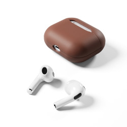 Epico Leather Case Airpods 3 - hnedá