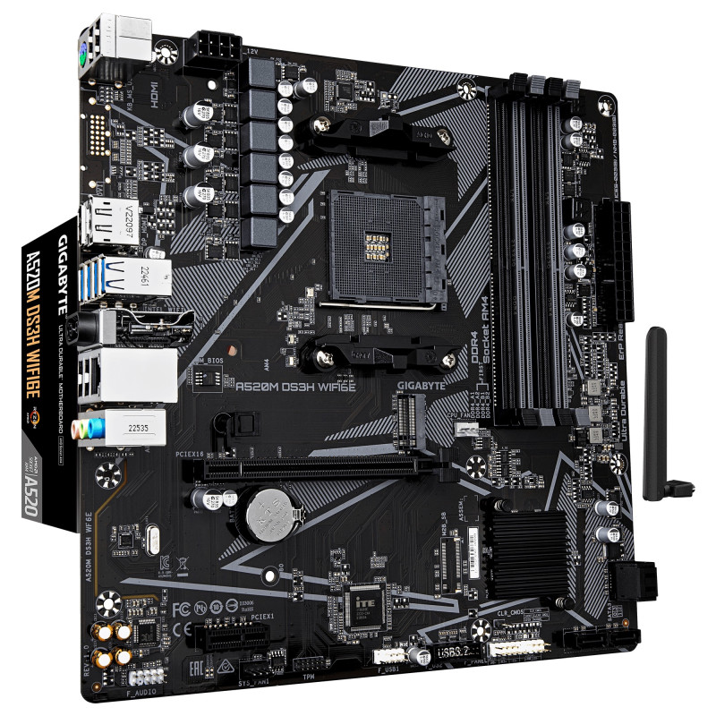 Gigabyte A520M DS3H WIFI6E/AM4/mATX