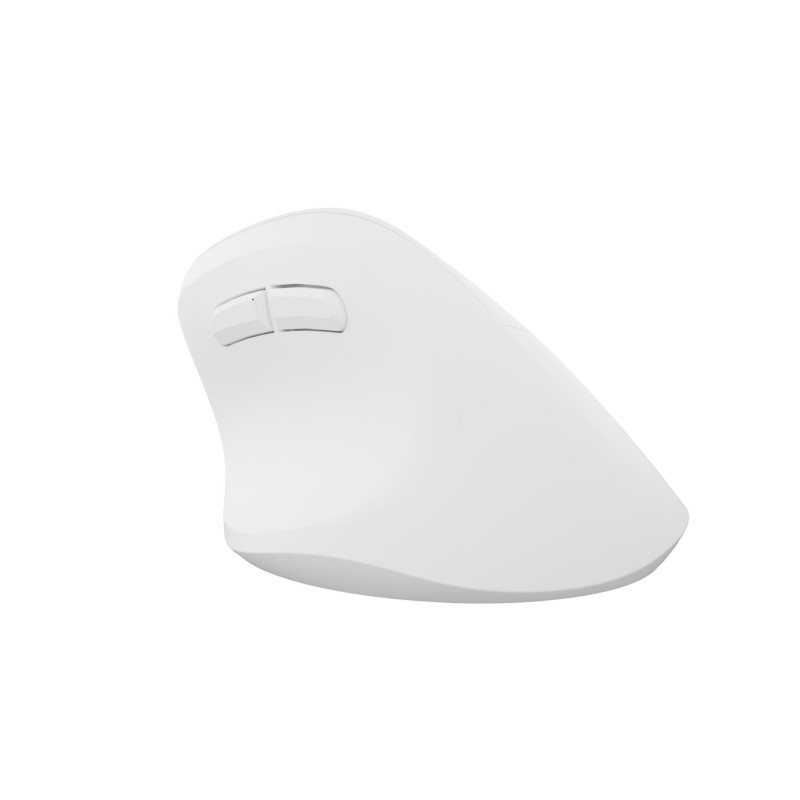 Bezdrôtová myš Natec CRAKE 2/Kancelárska/Optická/2 400 DPI/USB+BT/Biela/Vertikálna/Optická/Pre pravák