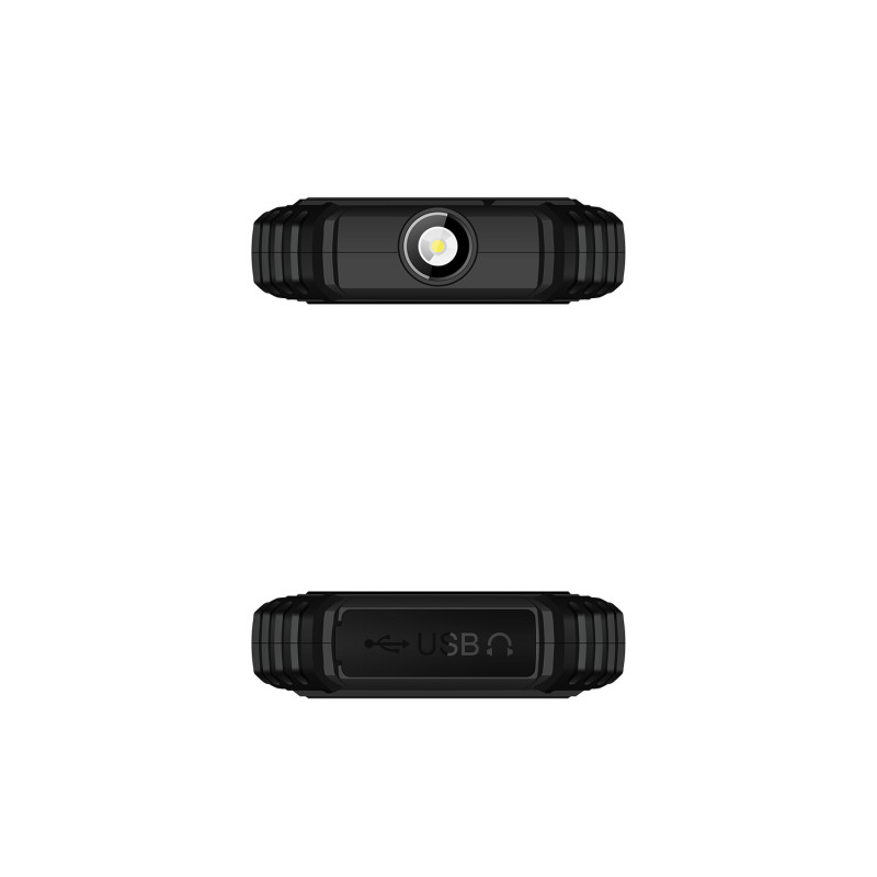 EVOLVEO StrongPhone Q1, IP68 odolný Dual SIM telefón, 2,4'' LCD, 1800mAh, černo-oranžový