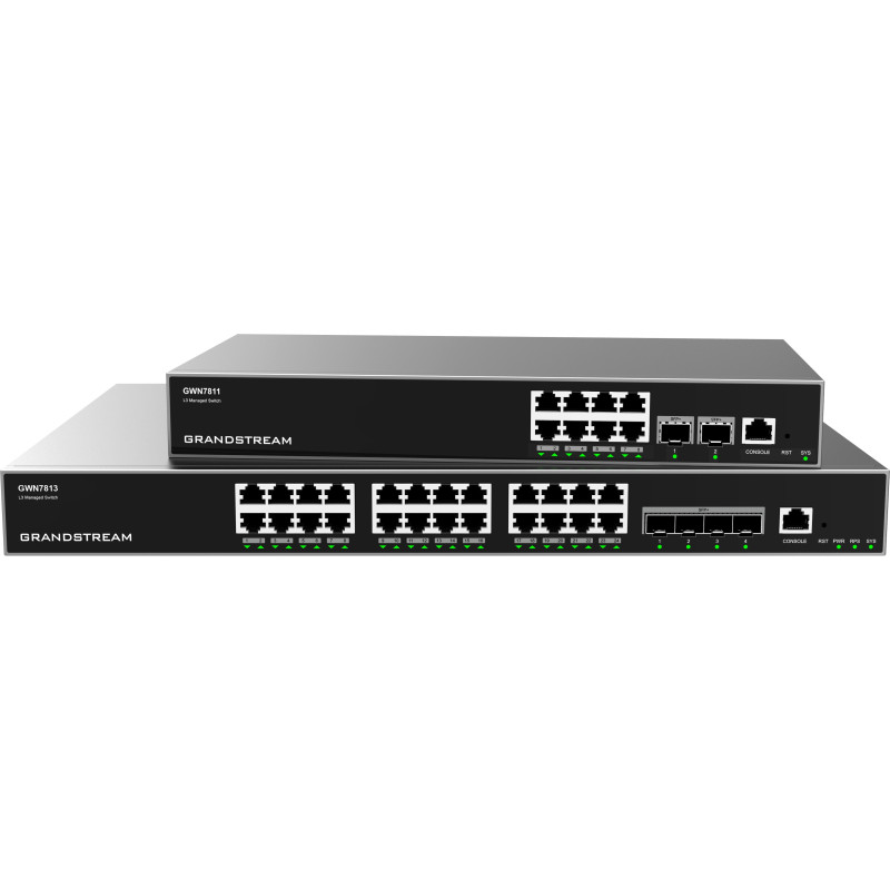 Grandstream GWN7811 L3 Managed Network Switch 8 portov / 2 SFP+, VLAN, DHCP, Stacking