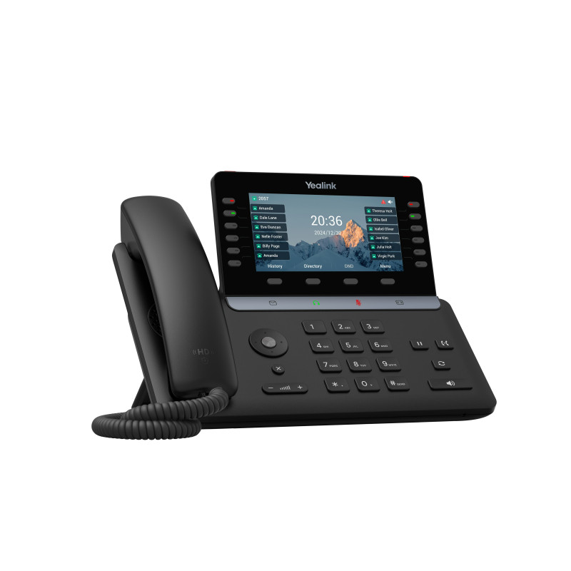 Yealink SIP-T85W SIP telefón, PoE, 5,5'' bar. LCD, GigE, 16 SIP účtov, BT, Wi-Fi 6