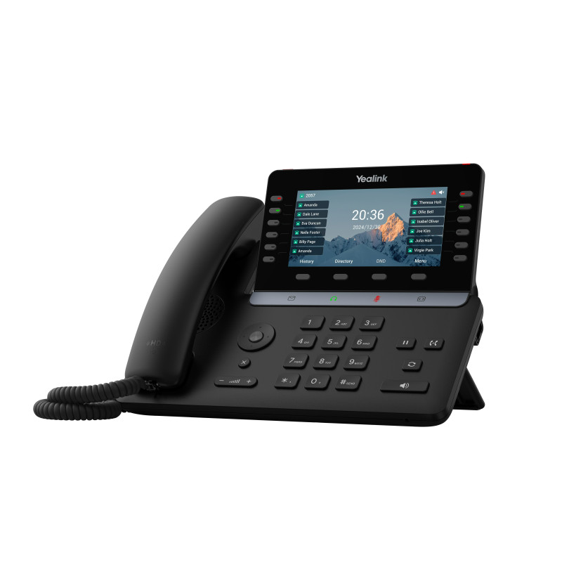 Yealink SIP-T85W SIP telefón, PoE, 5,5'' bar. LCD, GigE, 16 SIP účtov, BT, Wi-Fi 6