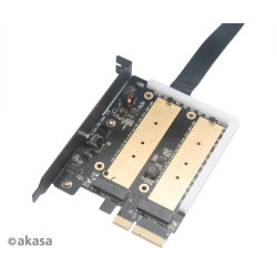 AKASA adaptér dual M.2 do PCIex s chladičom RGB