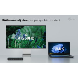 i-tec Thunderbolt 4 Intelligent Dual Display Docking Station, Power Delivery 90W