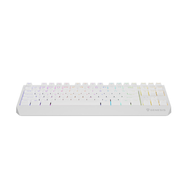 GENESIS herná klávesnica THOR 230/TKL/RGB/Outemu Red/Bezdrôtová USB + Bluetooth/US layout/Biela