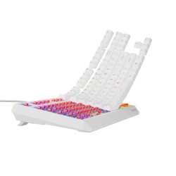 GENESIS herná klávesnica THOR 230/TKL/RGB/Outemu Red/Bezdrôtová USB + Bluetooth/US layout/Biela