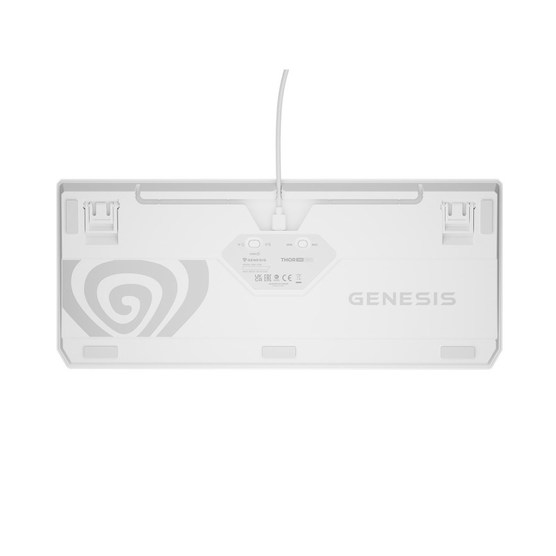 GENESIS herná klávesnica THOR 230/TKL/RGB/Outemu Red/Bezdrôtová USB + Bluetooth/US layout/Biela