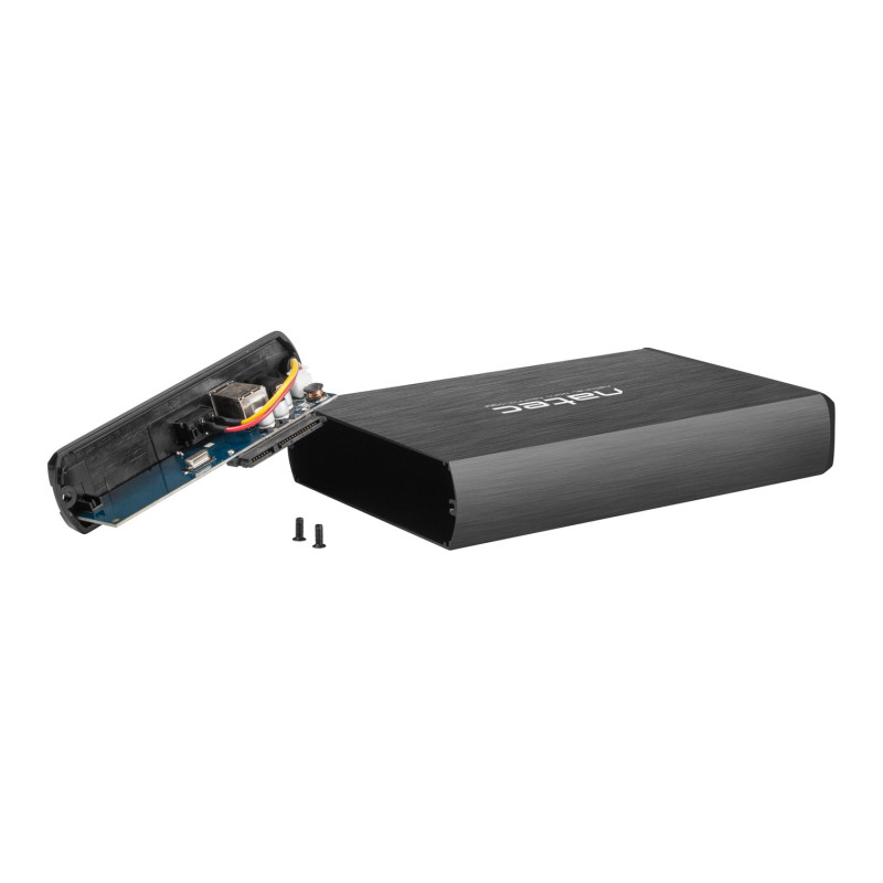 Externý box pre HDD 3,5'' USB 3.0 Natec Rhino, čierny, vrátane napájacieho adaptéra
