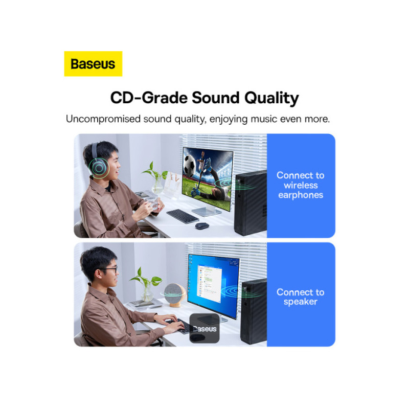 NONAME - Baseus bezdrôtový bluetooth adaptér BA07 čierny