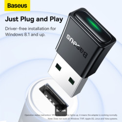 NONAME - Baseus bezdrôtový bluetooth adaptér BA07 čierny