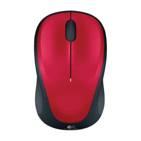 Logitech M235/Cestovná/Optická/1 000 DPI/Bezdrôtová USB/Čierna-červená