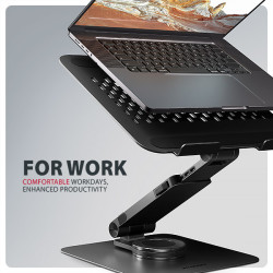 AXAGON STND-LRB hliníkový stojan na notebook 10''-17.3'' nastaviteľná výška a uhol, otočný, černý