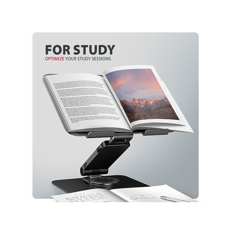 AXAGON STND-LRB hliníkový stojan na notebook 10''-17.3'' nastaviteľná výška a uhol, otočný, černý