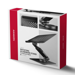 AXAGON STND-LRB hliníkový stojan na notebook 10''-17.3'' nastaviteľná výška a uhol, otočný, černý