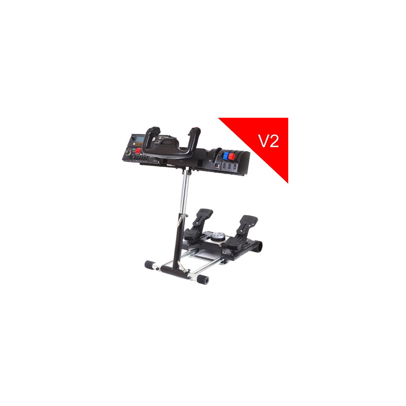 Wheel Stand Pro DELUXE V2, stojan na joystick a pedále Saitek Pro Rudder, Pro Flight Yoke System