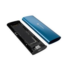 Externý box pre SSD Natec RHINO M.2 NVME LITE USB-C 3.2 GEN 2, hliníkové telo, HORIZON BLUE