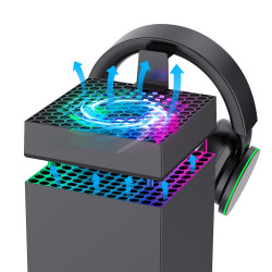 NONAME - iPega XBX024S Multifunkčný Nabíjací RGB Stojan s Chladením pre Xbox