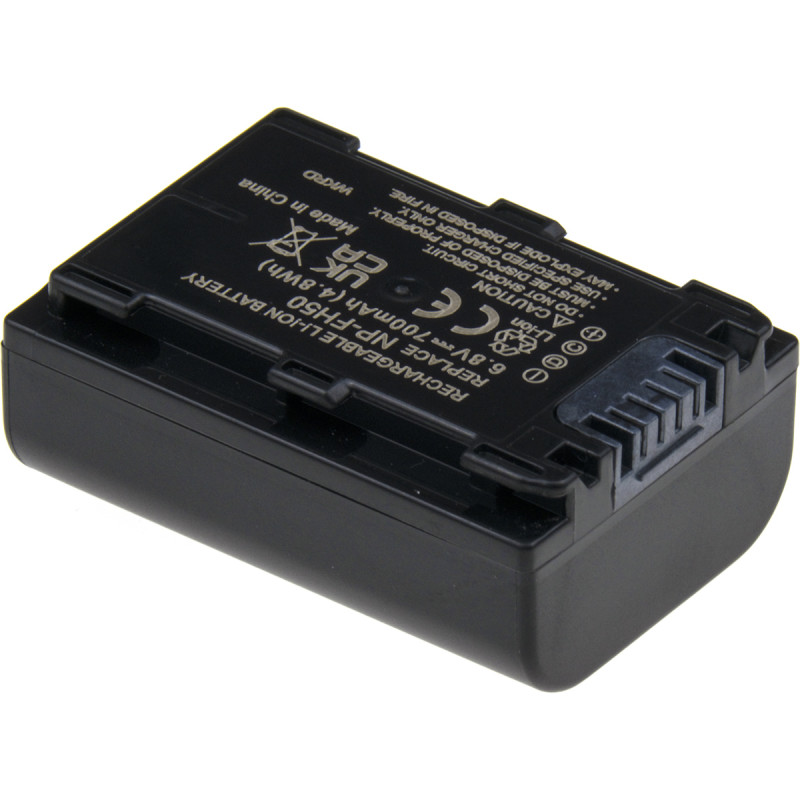 Batérie T6 Power Sony NP-FH50, NP-FH40, NP-FH30, 700mAh, 4,7Wh, sivá