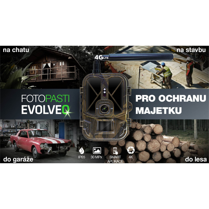 EVOLVEO StrongVision PRE 4G, fotopasca & bezpečnostná kamera, 4G LTE, cloud, 10.000mAh