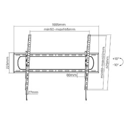 Držiak Brateck LP73-69T pre TV 60''-120'' 120kg polohovateľný nástenný Heavy Duty