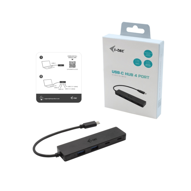 i-tec USB-C Metal HUB 2x USB 3.0 + 2x USB-C