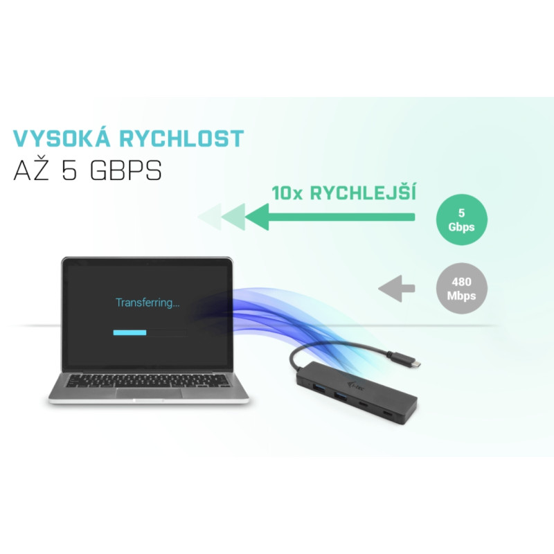 i-tec USB-C Metal HUB 2x USB 3.0 + 2x USB-C