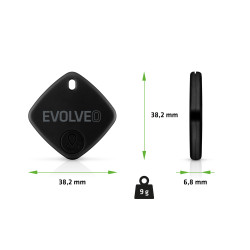 EVOLVEO TrackTag, Bluetooth lokátor s Apple Find My, čierny