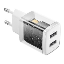 NONAME - Baseus nabíjačka do siete Compact 2xUSB 10,5W biela