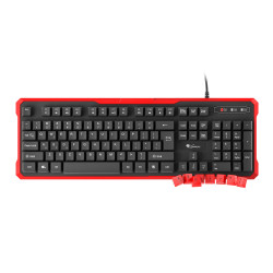 Genesis herná klávesnica RHOD 110/Drôtová USB/US layout/Čierna-červená