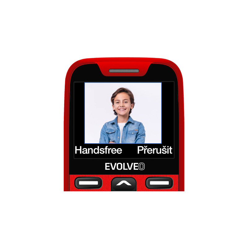 EVOLVEO EasyPhone XR, mobilný telefón pre seniorov s nabíjacím stojanom, červená