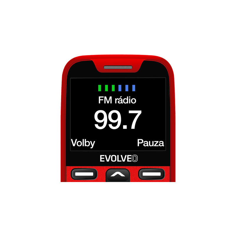 EVOLVEO EasyPhone XR, mobilný telefón pre seniorov s nabíjacím stojanom, červená