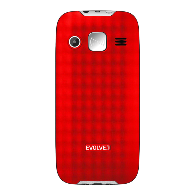 EVOLVEO EasyPhone XR, mobilný telefón pre seniorov s nabíjacím stojanom, červená