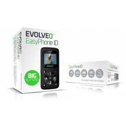 EVOLVEO EasyPhone ID, mobilný telefón pre seniorov, čierna