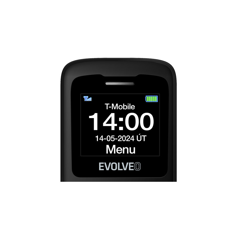 EVOLVEO EasyPhone ID, mobilný telefón pre seniorov, čierna
