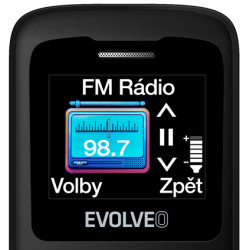 EVOLVEO EasyPhone ID, mobilný telefón pre seniorov, čierna