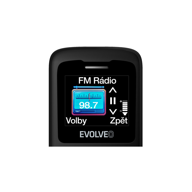 EVOLVEO EasyPhone ID, mobilný telefón pre seniorov, čierna