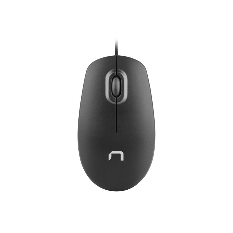 Natec laserová myš HAWK/1000 DPI/Kancelárska/Laserová/1 000 DPI/Drôtová USB/Čierna
