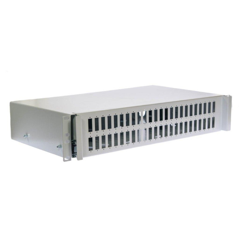 OEM - 19'' 2U Optická vana 48x SC duplex LC quad, sivá