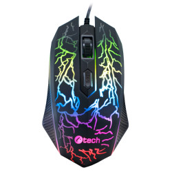 C-TECH Tychon/Herná/Optická/3 200 DPI/Drôtová USB/Čierna