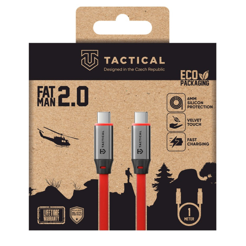 Tactical Fat Man 2.0 Cable USB-C/USB-C 1m Red
