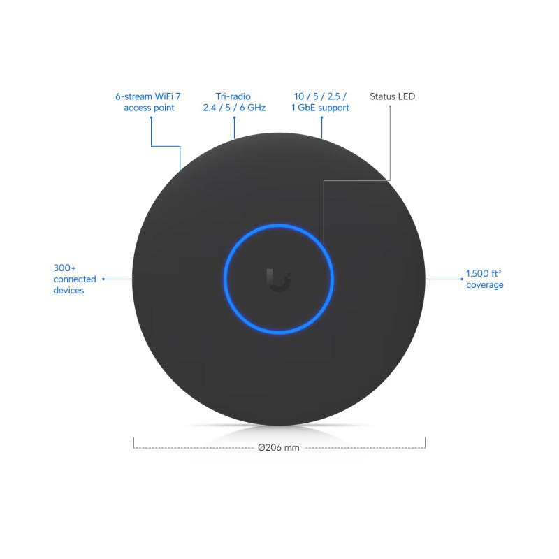 Ubiquiti U7-Pro-XG-B, UniFi AP U7 Pro XG, čierna