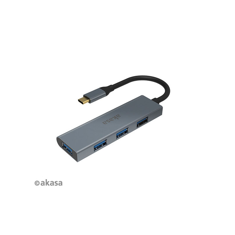 AKASA - externý USB hub - USB typ-C na 4 x USB 3.0