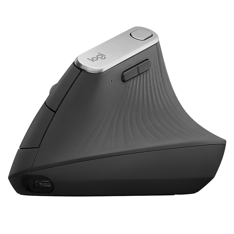 Logitech MX/Vertikálna/Optická/Pre pravákov/4 000 DPI/Drôtová+bezdrôtová/Čierna