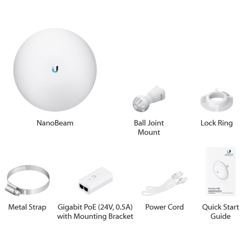Ubiquiti NanoBeam 2AC-13,2.4GHz MIMO, 2x13dBi, AirMAX AC