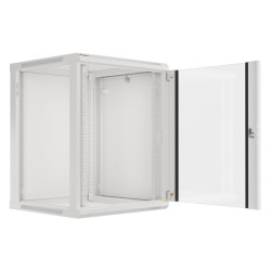 LANBERG 19'' RACKOVÁ SKRIŇA PRO MONTÁŽ NA STENU 15U/600X600 (FLAT PACK) S PRESKLENÝMI DVERAMI ŠEDÁ V2c