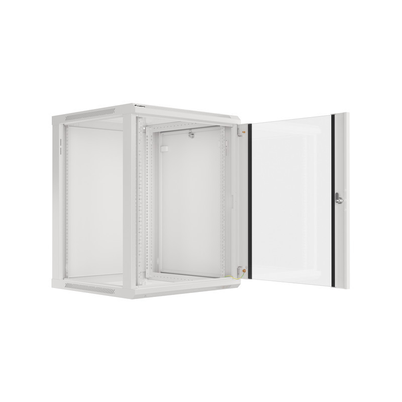 LANBERG 19'' RACKOVÁ SKRIŇA PRO MONTÁŽ NA STENU 15U/600X600 (FLAT PACK) S PRESKLENÝMI DVERAMI ŠEDÁ V2c