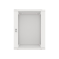 LANBERG 19'' RACKOVÁ SKRIŇA PRO MONTÁŽ NA STENU 15U/600X600 (FLAT PACK) S PRESKLENÝMI DVERAMI ŠEDÁ V2c