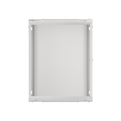LANBERG 19'' RACKOVÁ SKRIŇA PRO MONTÁŽ NA STENU 15U/600X600 (FLAT PACK) S PRESKLENÝMI DVERAMI ŠEDÁ V2c
