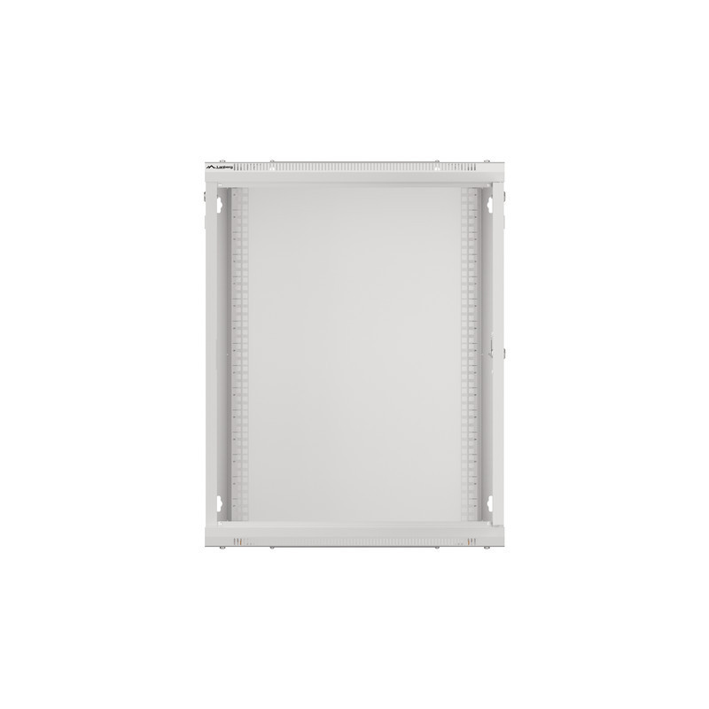 LANBERG 19'' RACKOVÁ SKRIŇA PRO MONTÁŽ NA STENU 15U/600X600 (FLAT PACK) S PRESKLENÝMI DVERAMI ŠEDÁ V2c